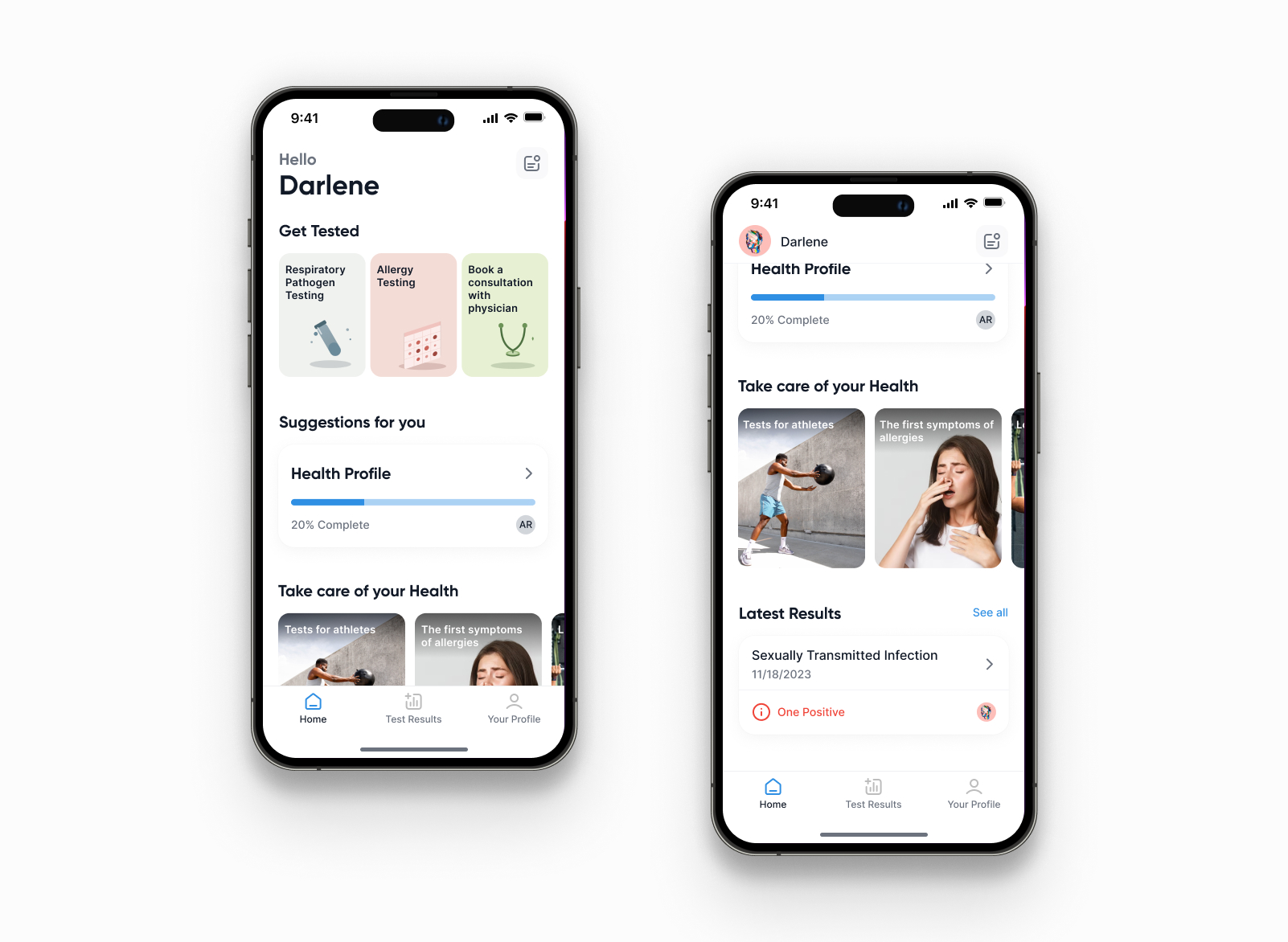 FlowHealth Patient — home screen