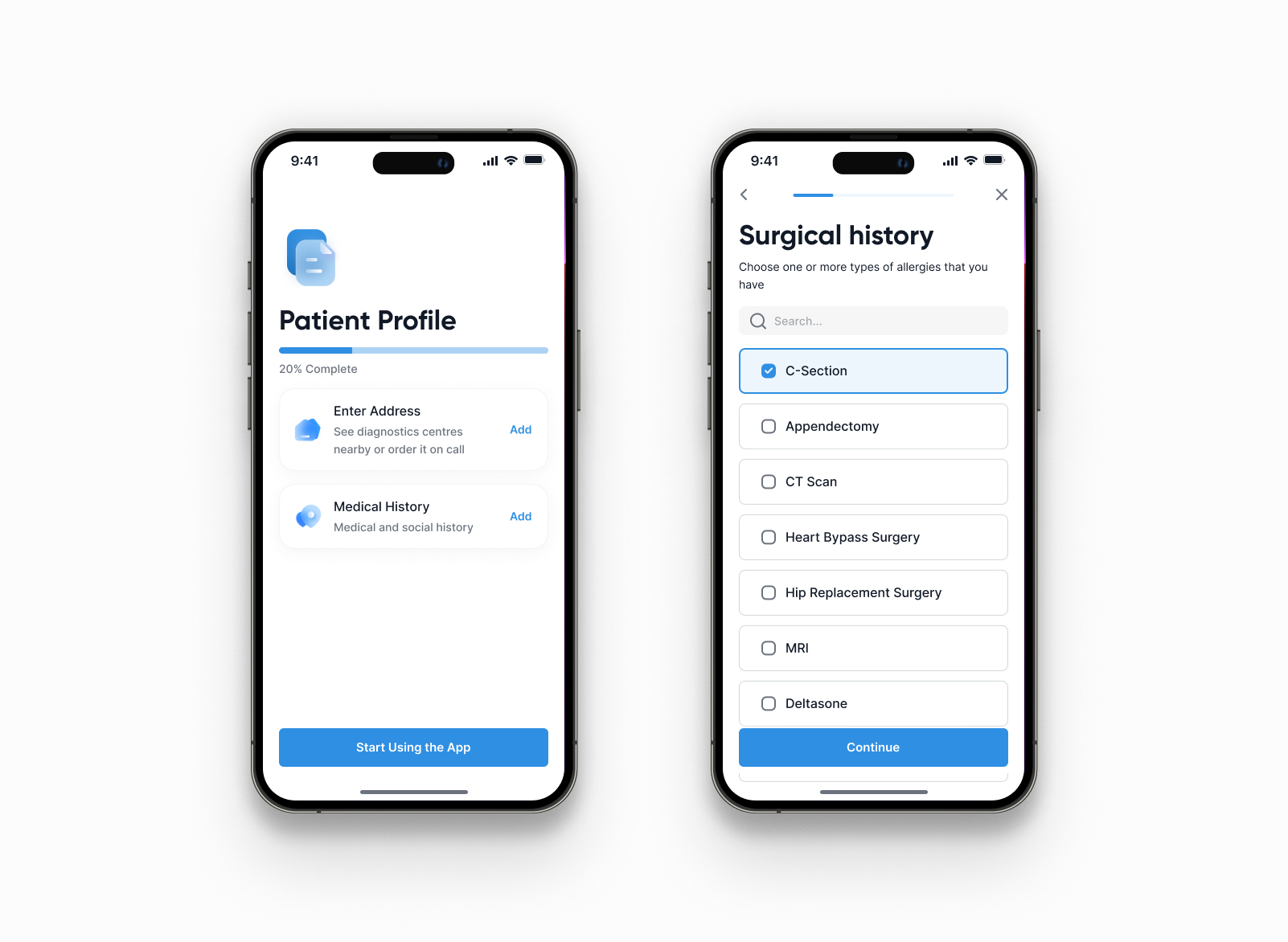 FlowHealth Patient — patient profile onboarding